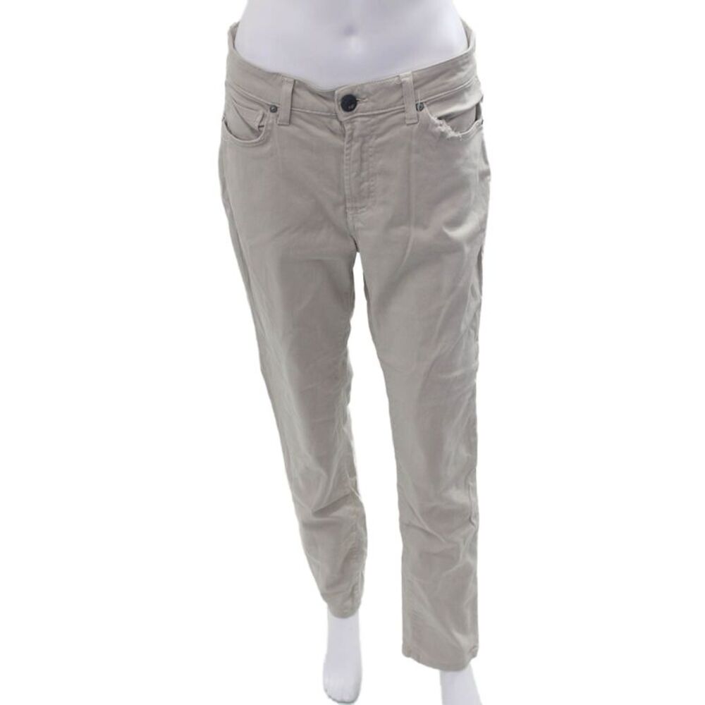 Monfrere Women Beige Chinos Mid Rise 99% Cotton 1% PU Size 31